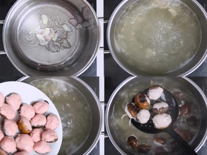 Cách nấu canh mọc nấm hương cho bữa cơm hóa vàng ngày Tết