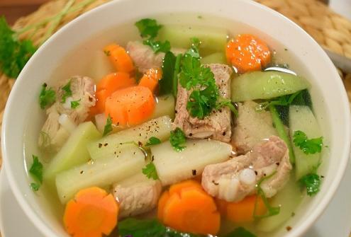 Cách nấu canh sườn su hào cà rốt