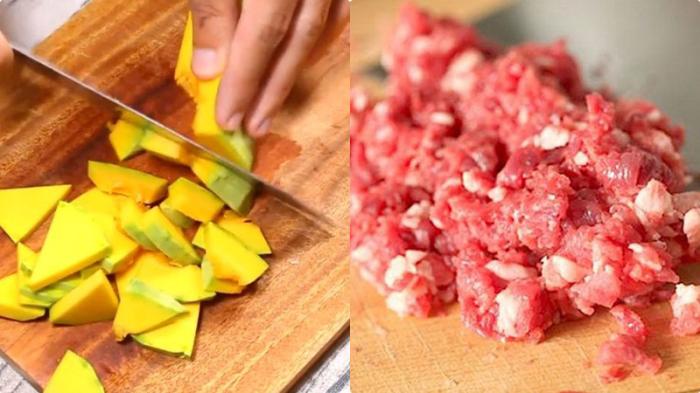 Cách nấu cháo thịt bò bí đỏ cho bé ăn dặm